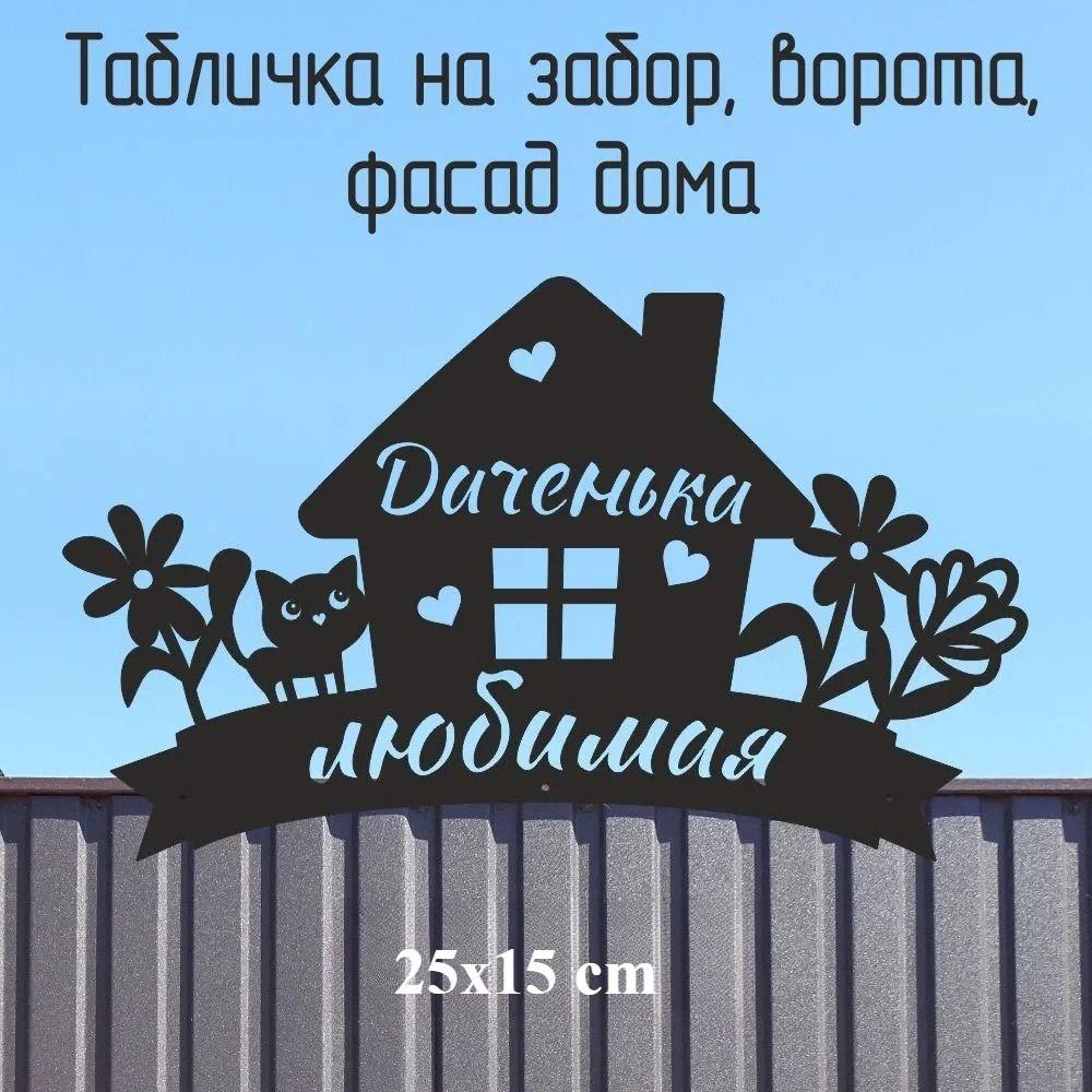 Персонализированная металлическая табличка для дома, индивидуальная садовая табличка, черная, для забора, стены