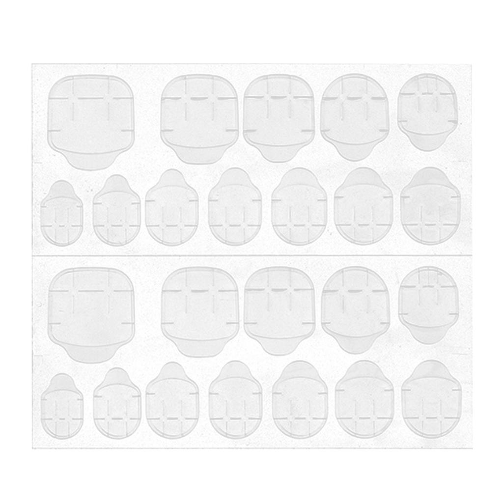 24PCS Nail Glue Sticker Resin Flexible Waterproof Breathable False Nail Tips for Women Girls