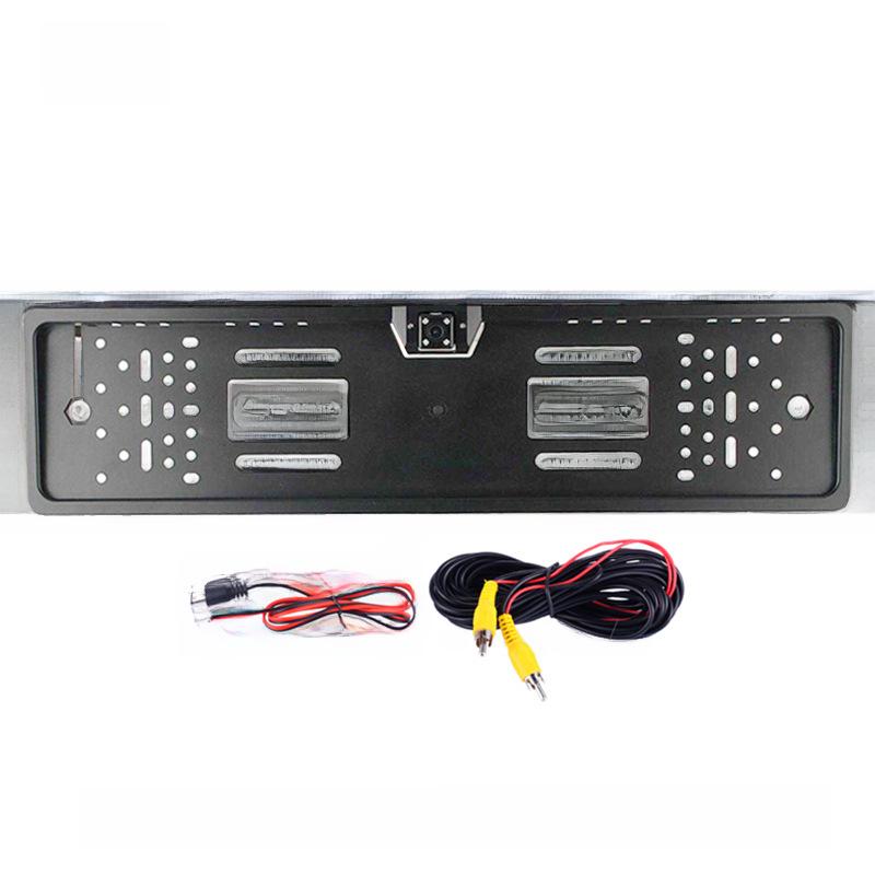 Europäischer Kennzeichenhalter Rückfahrkamera mit 4 LED Nachtsicht & Wasserdichtes Design