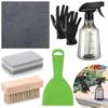 Tombstone Cleaner For Graves Cleaner Kit Spray Bottle Gloves Sponge Cloth Brush Scraper For Stone Care Monument Preservation