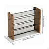 4Tier Spice Rack WallMount with Wooden Panels Freestanding Seasoning Shelf for Cooks,