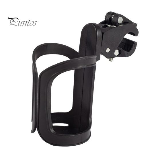 Gyroscopic Cup Holder with Adjustable Strap 360 Degrees Rotatable Anti-Spill Universal Stroller Bike Scooter Mount Drink Beverage Water Bottle Holder