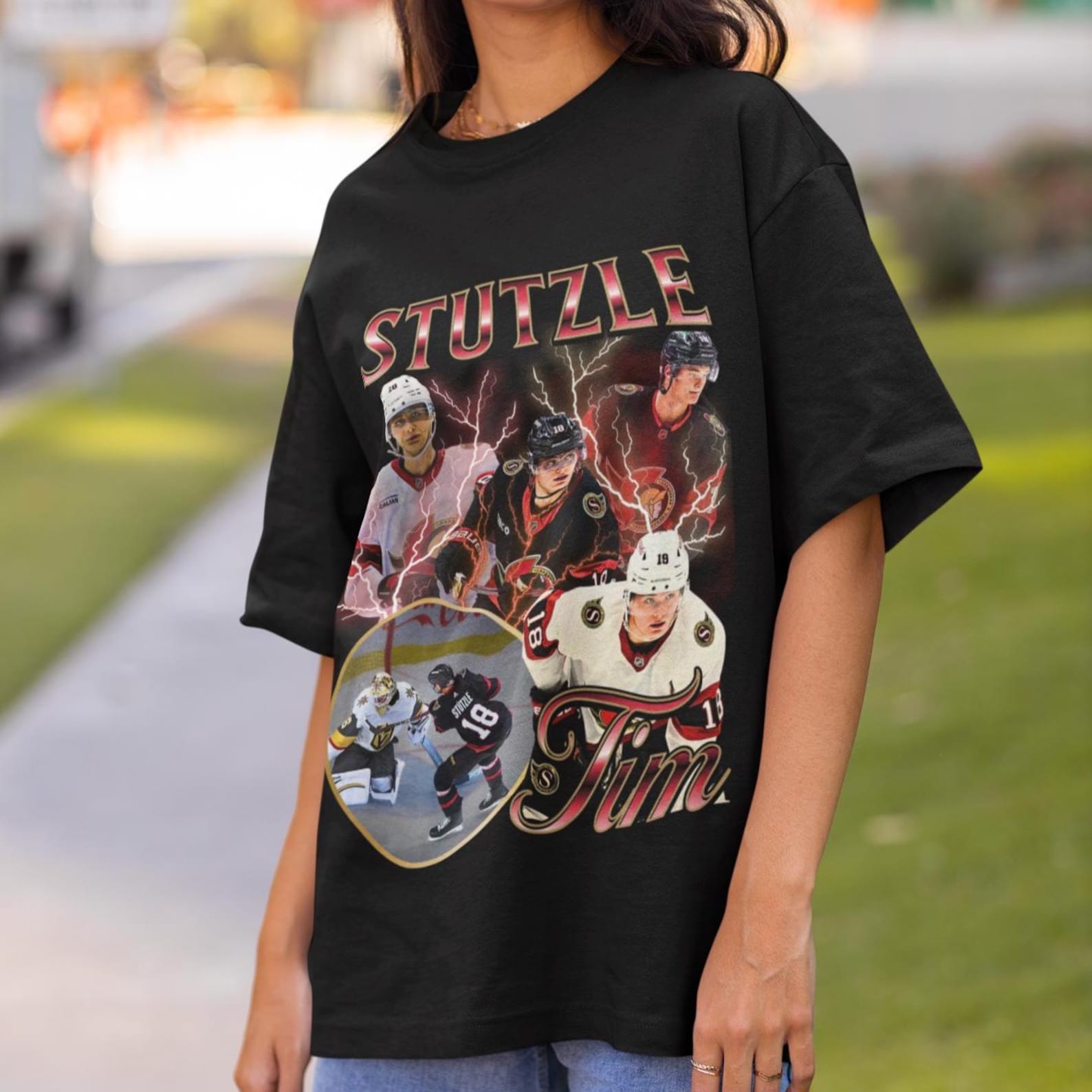 Tim Stutzle Sens Shirt Vintage Ottawa Senators NHL Fan Hockey Design Retro Bootleg Gift Classic Graphic Tee Unisex T-Shirt Limited Edition 4XL