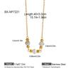 French Candy Color 18K Gold Plated Bead & Pearl Necklace for Women