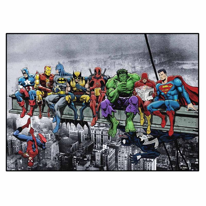 Disney Marvel Super Hero Poster Spiderman Hulk Iron Man Canvas Painting Wall Art HD Avengers Picture Room Decor Children's Gifts