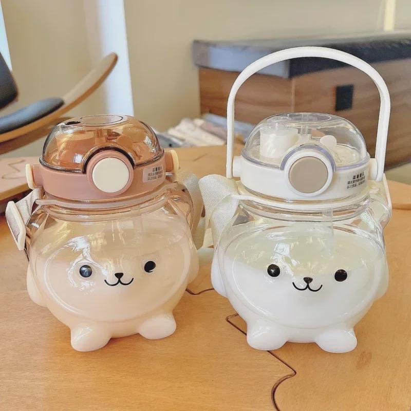 Charmig Panda Dubbel Dryck Barns Sugkopp – Stor Kapacitet, Söt Tecknad Design