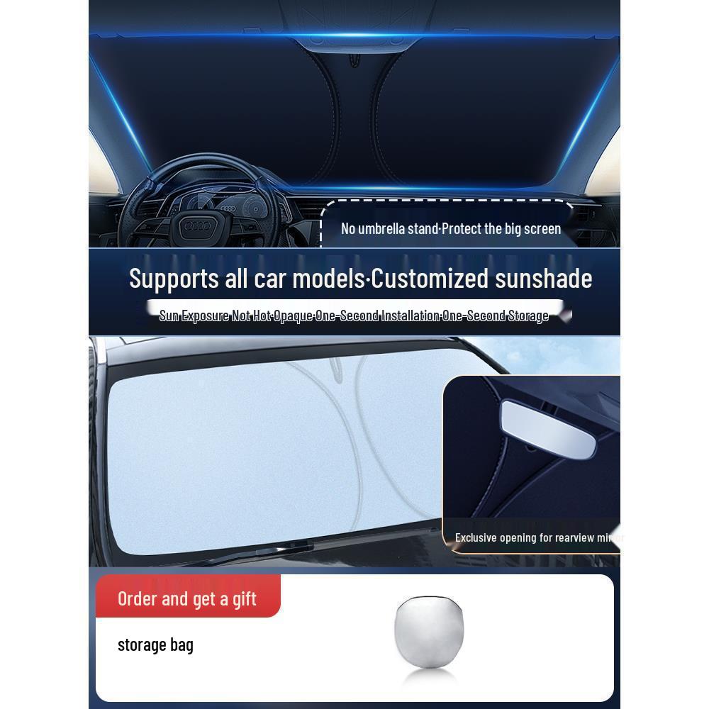 Tesla Model 3/Y/S/X Windshield Sunshade Umbrella - Cooling Sun Visor