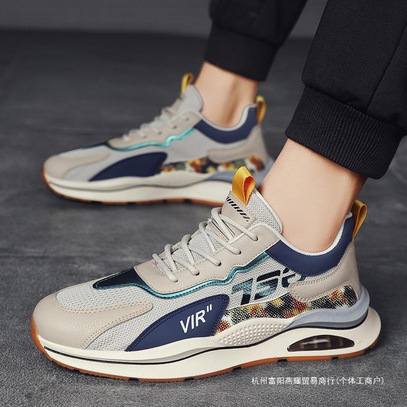 Forrest Gump Men's Shoes 2025 Spring New Versatile Casual Mesh Sports Shoes Men's Breathable Running Heightening Dad Shoes