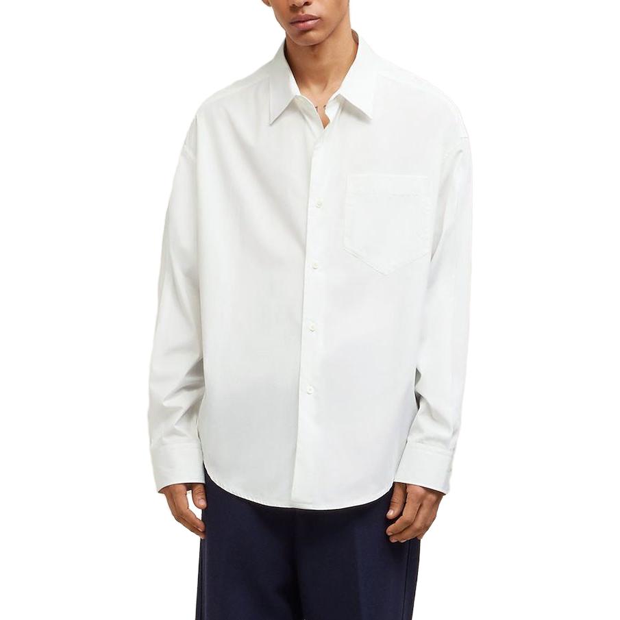 AMIPARIS Solid Color Square Neck Single-Breasted Loose Long Sleeve Shirt Unisex shirts USH116CO0045100