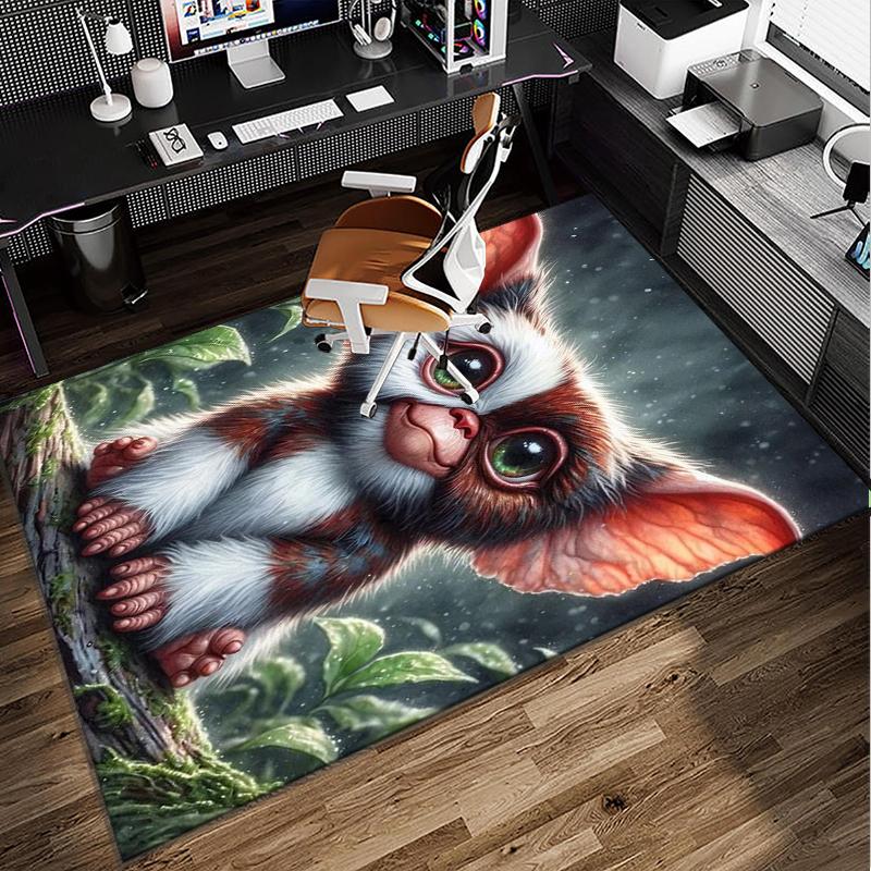 Mysterious Little Monster Office Rug Chair Mat, Game Carpet, Suitable for Front Door, Bedroom, Living Room, Desk, Holiday Gift