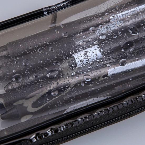 Waterproof Transparent Pencil Case Large Capacity PVC Material Stain-Resistant Easy to Clean Smooth Zipper Stationery Holder
