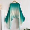 Spring And Summer Women Plain Colour Travel Ethnic Style Shawl Cotton Linen Feel Thin Type Sunscreen Beach Towel Split Shawl