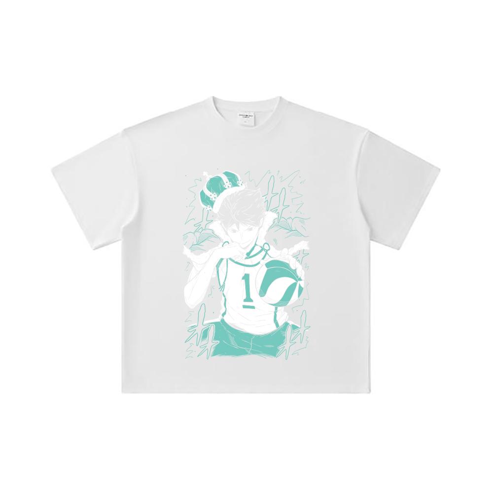 260 GSM Double Yarn 32 Count 100% Cotton Haikyu V3 Oikawa Print Unisex Heavy Cotton T Shirt