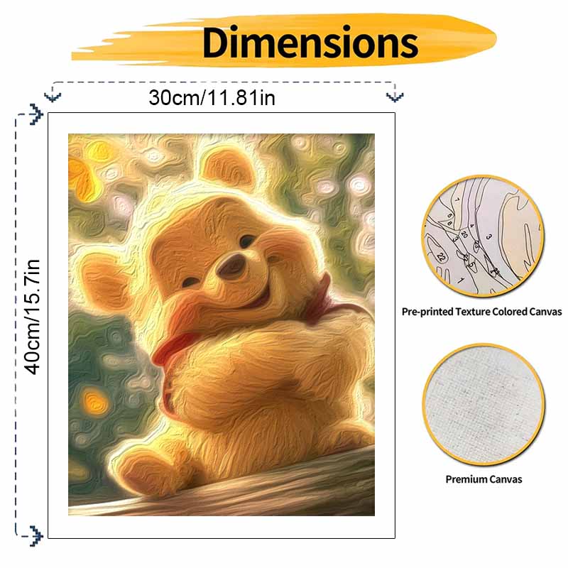 Disney Oil Painting Art Painting Set WinnieThePooh Home Wall Decor Handmade Gift 125 characters
