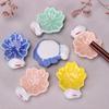 1/3 Cute Rabbit Design Ceramic Cherry Blossom Chopsticks Stand Multicolor Cherry Blossom Chopstick Rack Pen Holder Ceramic Craft