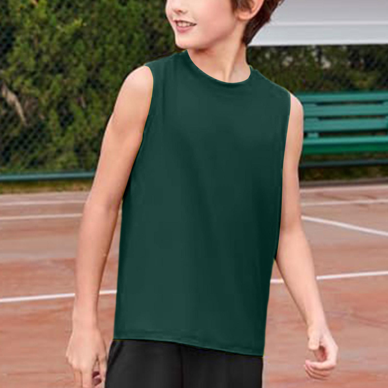 Boys  School Sleeveless Tee - Loose Round Neck Vest 100