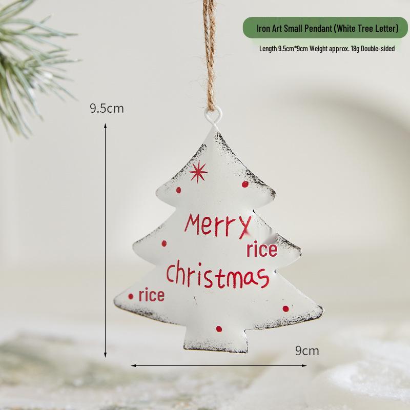 Christmas Tree Wrought Iron Ornaments: Cute Santa & Snowman Decor