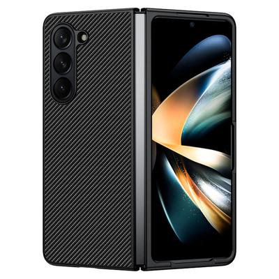Für Samsung Galaxy Z Fold6 5G Hülle Kohlefaser-Textur PU+PC Handyhülle