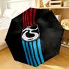 Turkish Football Club Emblem Automatic Folding Umbrella - 8-Rib Travel Umbrella with Auto Portable Case, Ideal Gift for Birthdays