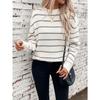 Women's Autumn and Winter Knitwear European and American Foreign Trade Casual Pullover Chenille Striped Sweater
