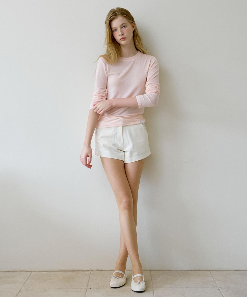 LETTER FROM MOON Letters Classic Cotton Shorts (Cream)