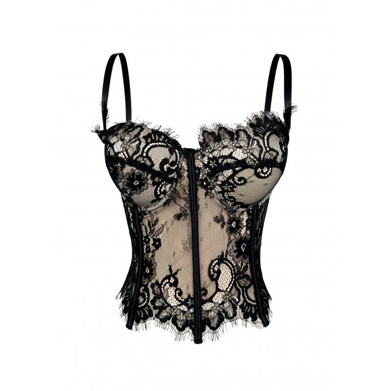 

Lace Hollow Camisole Vest (Model 93886) XL чёрный