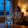 3D sculptovaný drak Nápojové sklo Mýtické skleněné umělecké sklenice, Pití s křišťálovou koulí, Stolní dekorace ve fantasy stylu 400ml Tumbler na whisky pro Bourbon