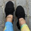 Mesh-Schuhüberzüge, flache Unterseite, lässige Sportschuhe, einzelne Schuhriemen, Fly Woven, atmungsaktive Low-Top-Sockenschuhe