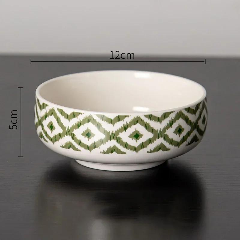 Modern Style Ceramic Plate Retro Restaurant Steak Pasta Dining Plates Delicious Dishes Large Soup Bowls Household Tableware