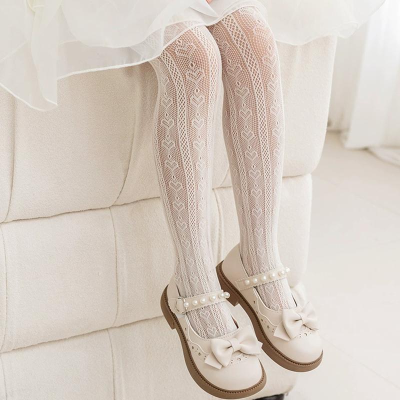 

1 пара сетчатых мягких модных нейлоновых эластичных чулок-гольф колготок A белый