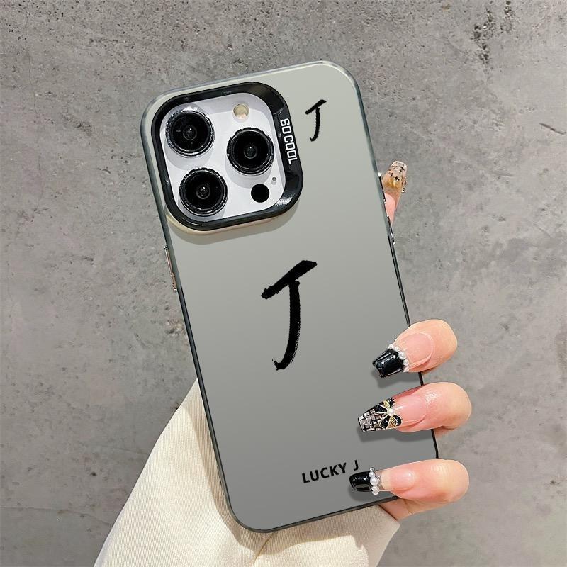 Simple lucky letter couple mobile phone case Apple 15Pro mobile phone case 14ProMax/13/12/11 personality 8