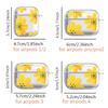 Clear Earphone Cases Cover Case For Airpods Pro3 3 4 Pro 2 Pro2 1 Blue Yellow Flowers