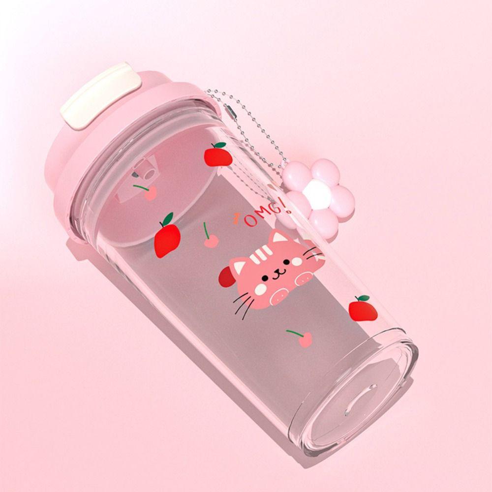 650ml Water Bottle Leak-proof Coffee Cup Cute Plastic Cups  Student