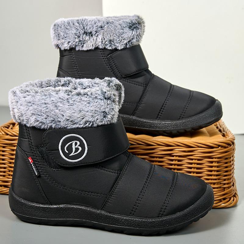 -3 large size women's shoes, winter new cotton shoes medium tube piled thickened warm snow boots