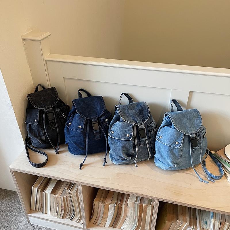 Denim Rucksack Große Kapazität Schüler Klassen Schultasche