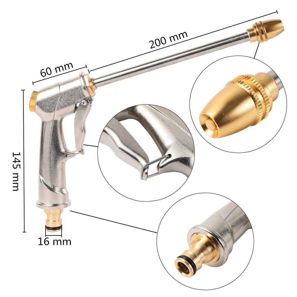 1Pc Multi-Functional High Pressure Car Wash Spray Gun  Long Rod Foam Water Gun for Garden Irrigation Floor Cleaning Pets Bathing