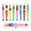 1 Pc Random Small Wooden Colorful Piccolo Flute for Kids Learning Rhythm Musical Instrument Early Education Music Sound Toys for Kids