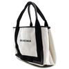 Balenciaga Cabas S Handbag Tote Bag White / Black Canvas Women Used