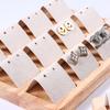 Solid Wood Counter Props Jewelries Rack Ear Jewelry Display Rack Various Types of Jewelry Decoration Racks Velvet Earring Holder