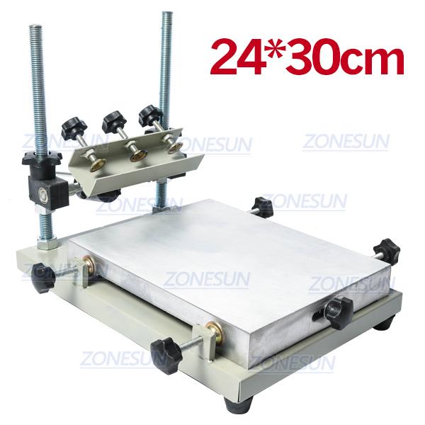 

ZONESUN High Precision Stencil Printer Silk Screen Printer SMT Solder Paste Silk Screen Printing Machine For Metal Plastic Wood 24x30cm