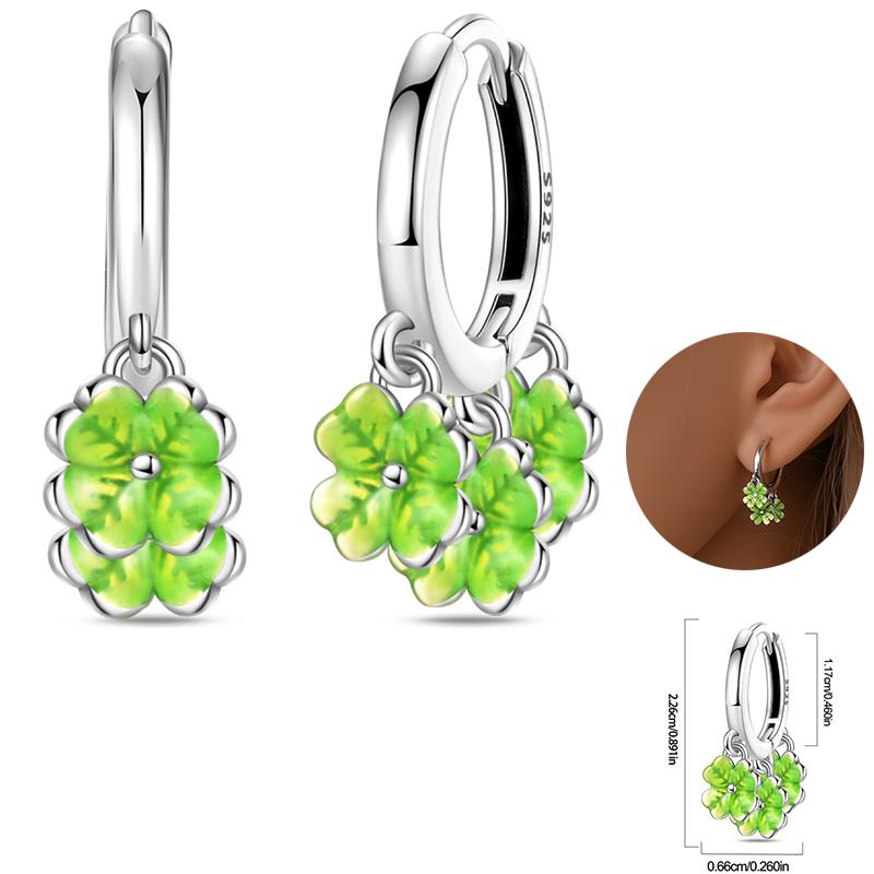 Early Spring 925 Silver Pink Tulip Sunflower Butterfly Grape Sweet Fresh Earrings Fit For Engagement Fine Jewelry Gifts