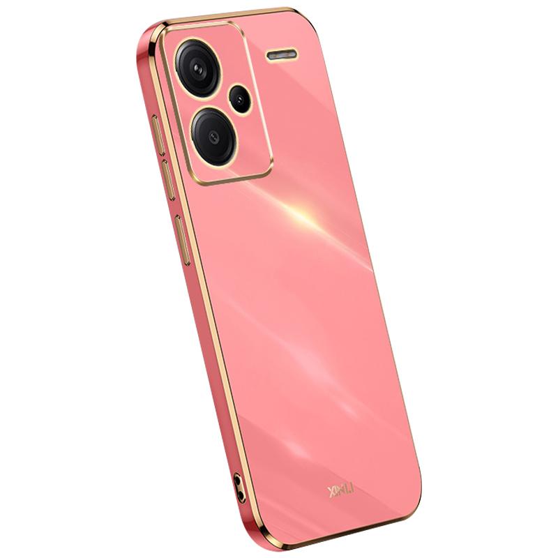 

XINLI For Xiaomi Redmi Note 13 Pro+ 5G Soft TPU Case Electroplating Shockproof Phone Cover Red
