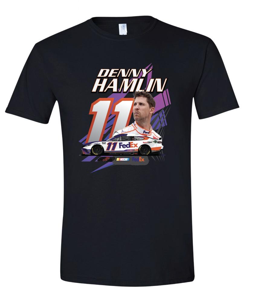 Denny Hamlin Nascar Vintage Premium T-Shirt Black S-4X Unisex T-Shirt XXXL