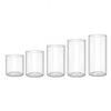 Clear Glass Cylinder Vase Multiple Size Glass Flower Vase Hydroponic Flower Container Candle Holder Table Centerpieces
