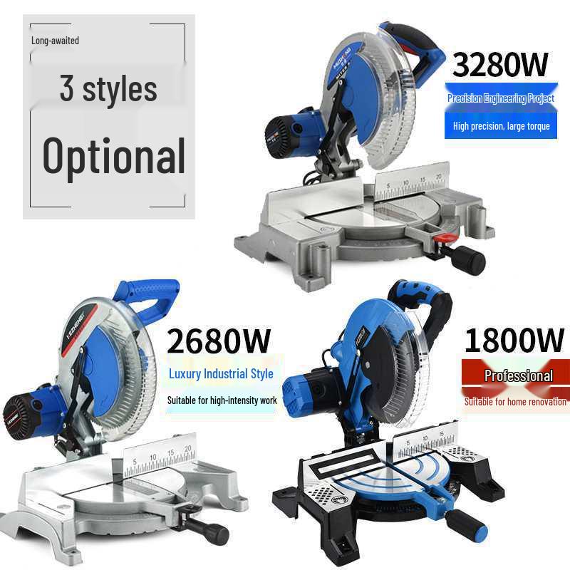10-12 inch High-Density Aluminum Alloy Miter Saw, 45-Degree Multi-functional Cutting for Wood and Aluminum Materials.