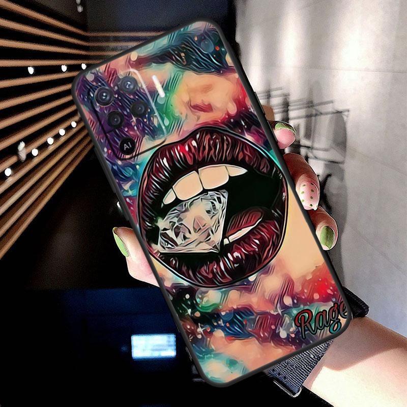Sexy Lips KISS Case For Oppo A5 Pro A15 A17 A57 A77 A18 A38 A58 A78 A98 A94 A74 A54 A16 A76 A96 A40 A60 A80