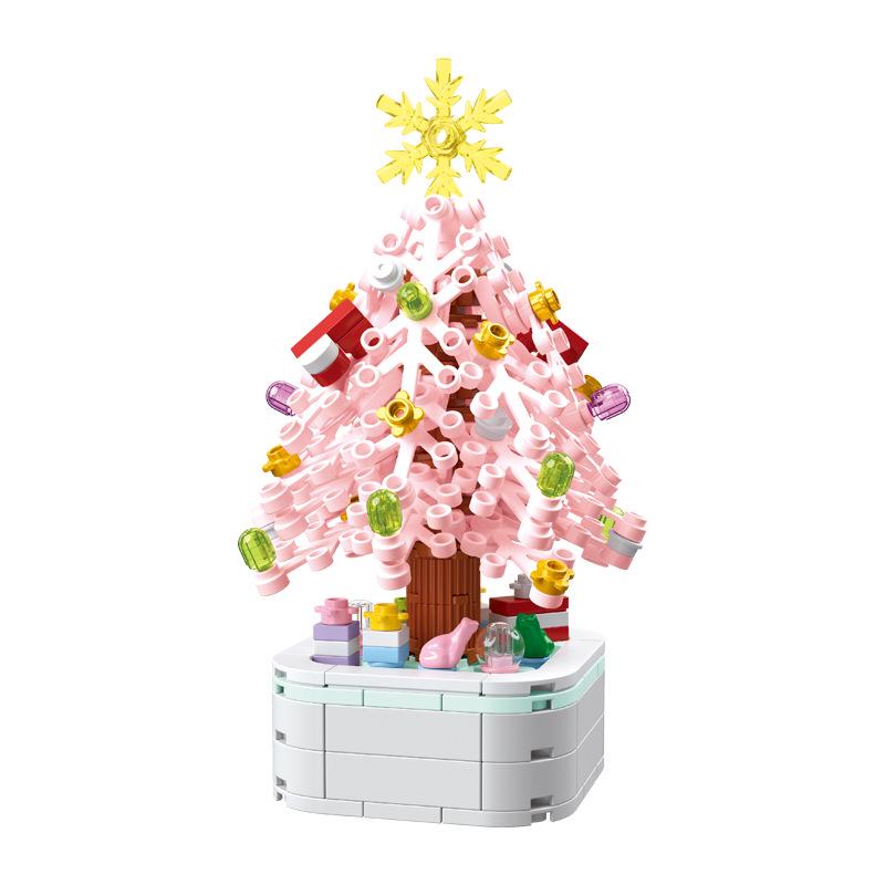 Drill Horse Christmas Tree Educational Model Ornament for Kids - Small Particle Assembly, Perfect Gift for Girls (103E)