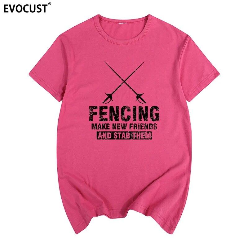 Fechten neue Freunde T-Shirt Baumwolle Unisex T-Shirt Neues TEE T-SHIRT Damen