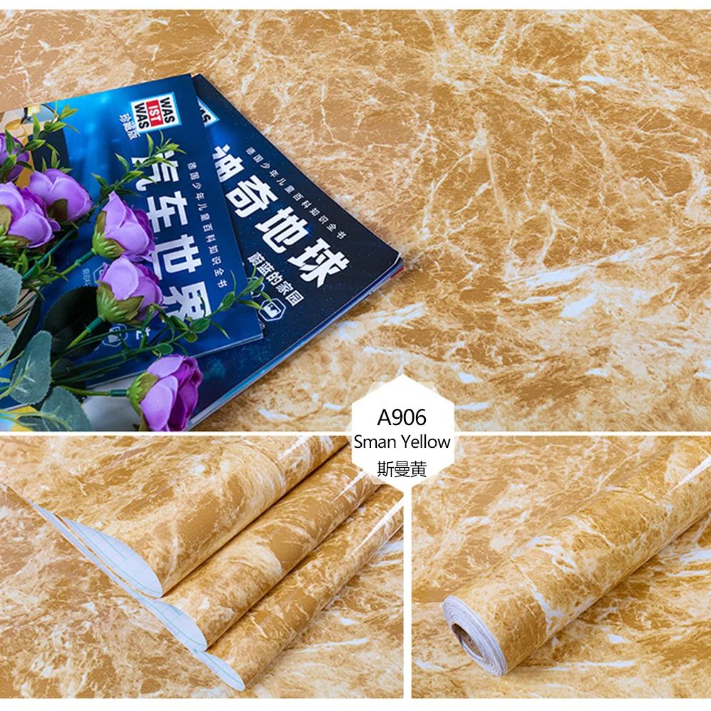 Self Adhesive Wallpaper Marble Pattern Kitchen Waterproof Oil Resistant Dirt Resistant Stickers Furniture Renovation Wallpapers