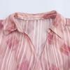 Spring 2025 Women's Metallic Knot Shirt - European & American Style Fashion